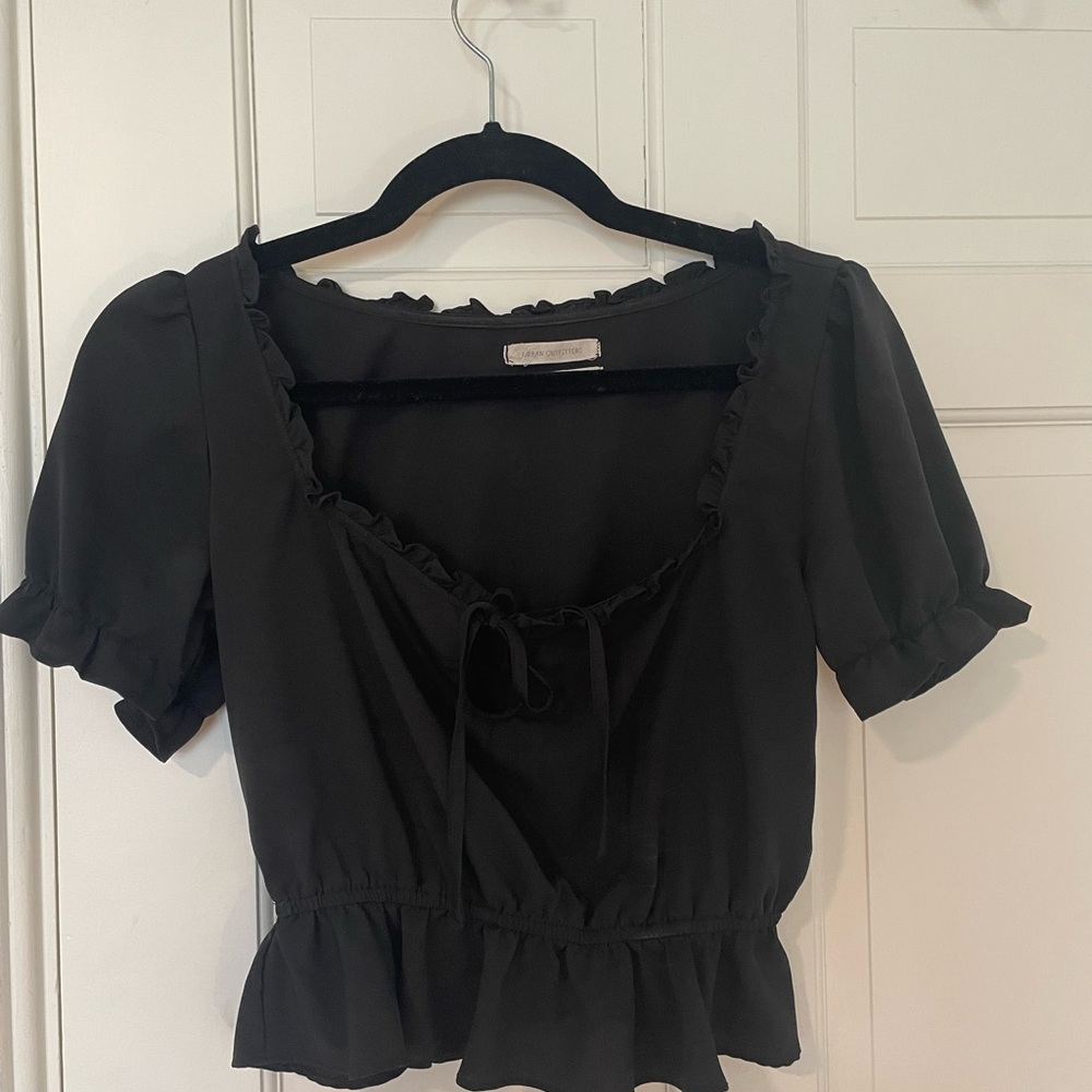 Urban outfitters black peplum top